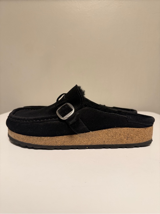 Birkenstock Shoes - Birkenstock Black Buckley Shearling Suede Clogs Mules Shoes Women’s EU 40 US 9